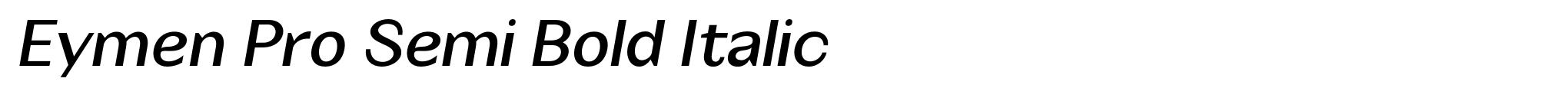 Eymen Pro Semi Bold Italic image